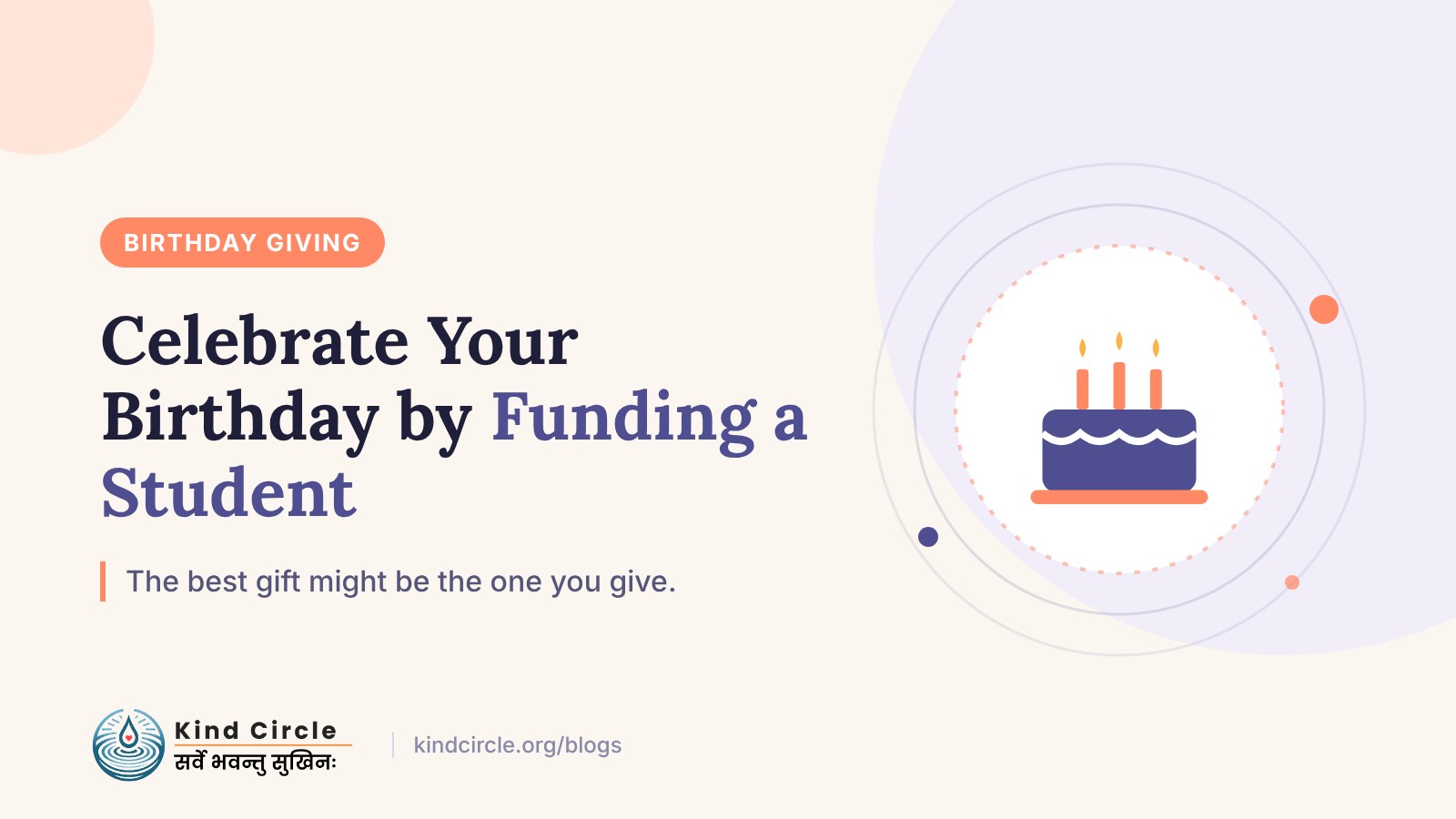 Birthday Giving: Celebrate by Funding a Student's Education
