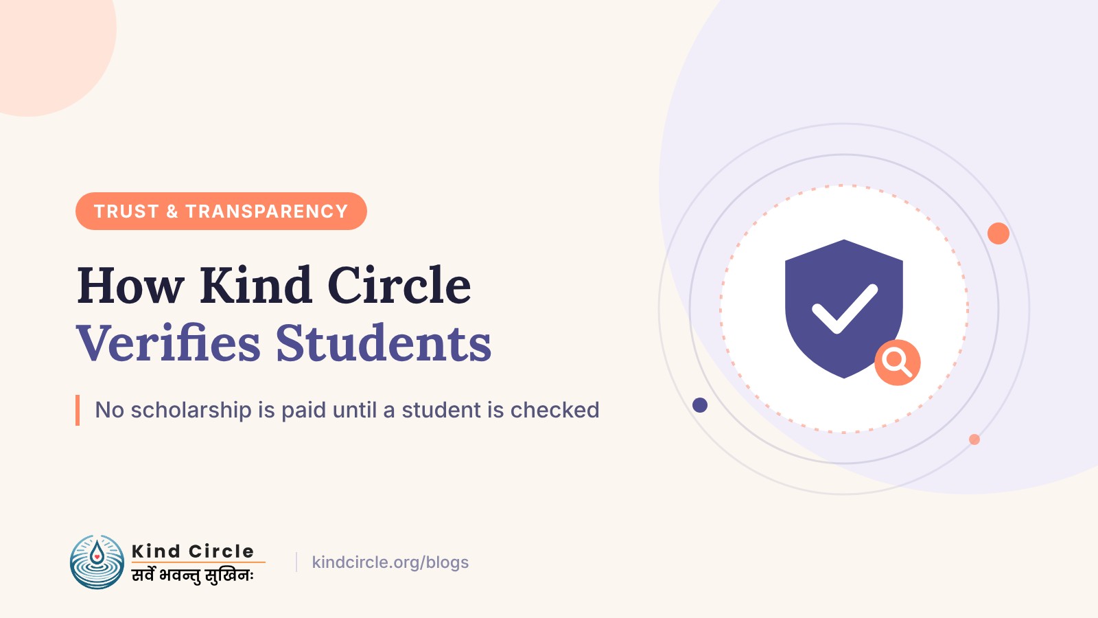 How Kind Circle Verifies Students Before Any Money Moves