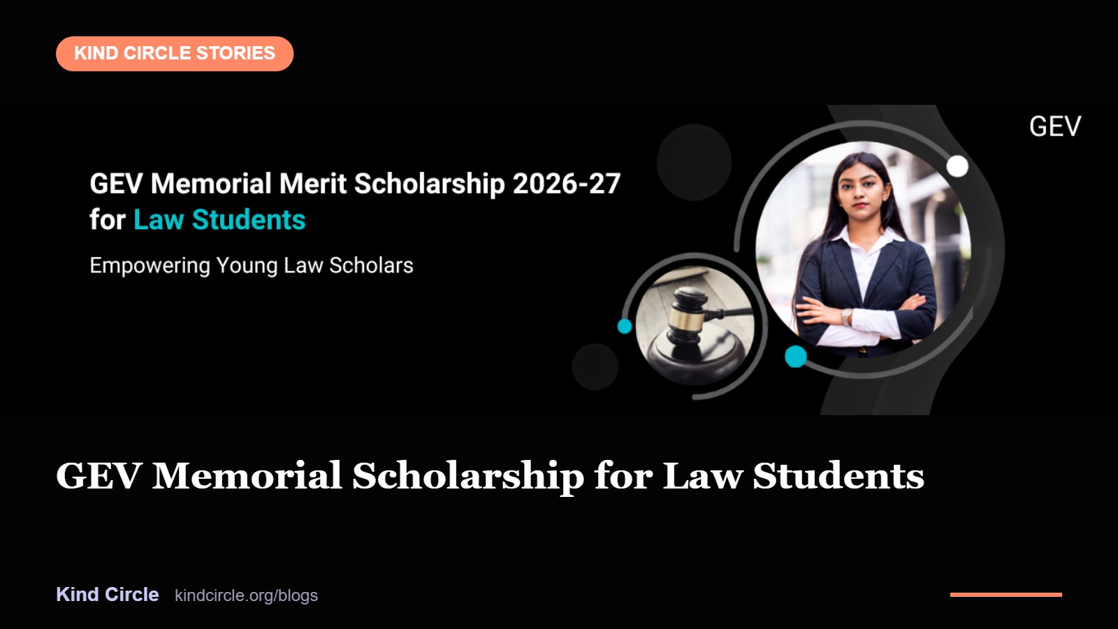 GEV Memorial Merit Scholarship 2026-27 for Law Students