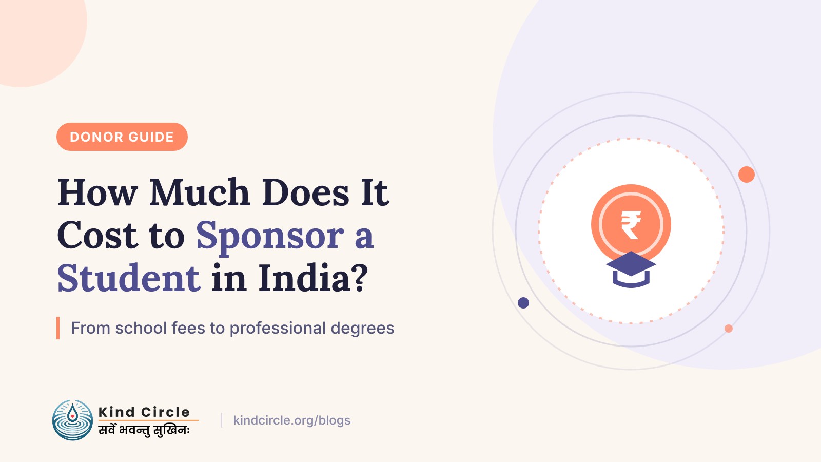 How Much Does It Cost to Sponsor a Student's Education in India?